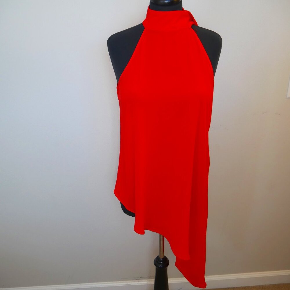 New York & Co. Cherry Tomato Asymmetrical Top